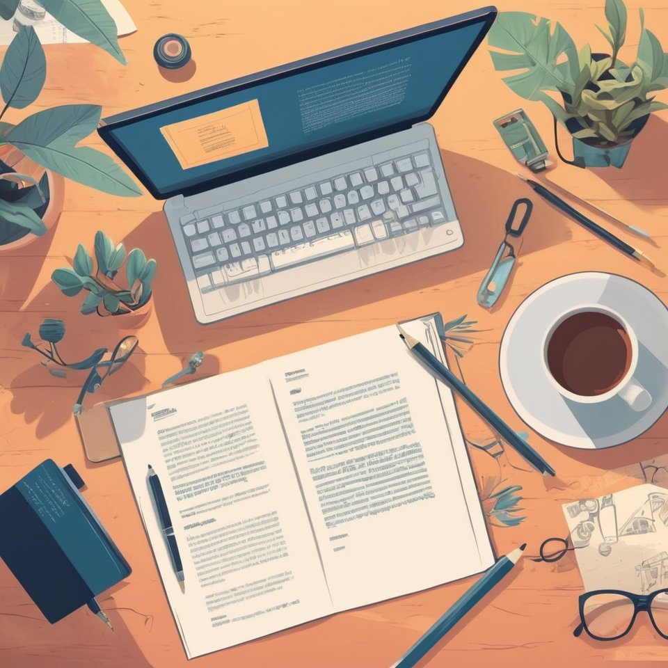 representación del trabajo de un copywriter