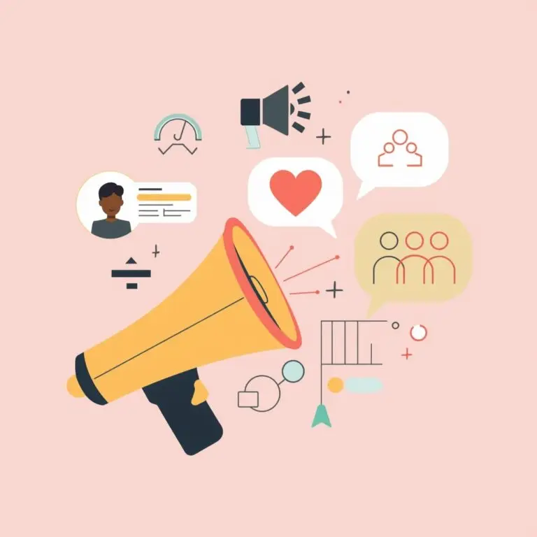 Concepto visual de una marca comunicándose eficazmente con su audiencia gracias al copywriting.