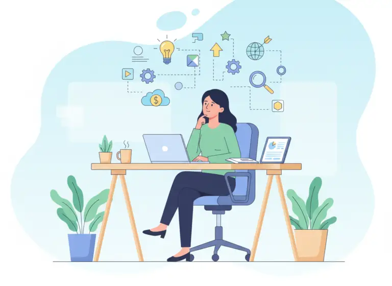 emprendedora creando contenido para su marca