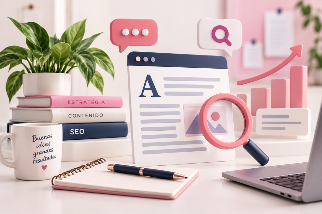 Redacción SEO con estrategia de palabras clave, contenido y tráfico cualificado