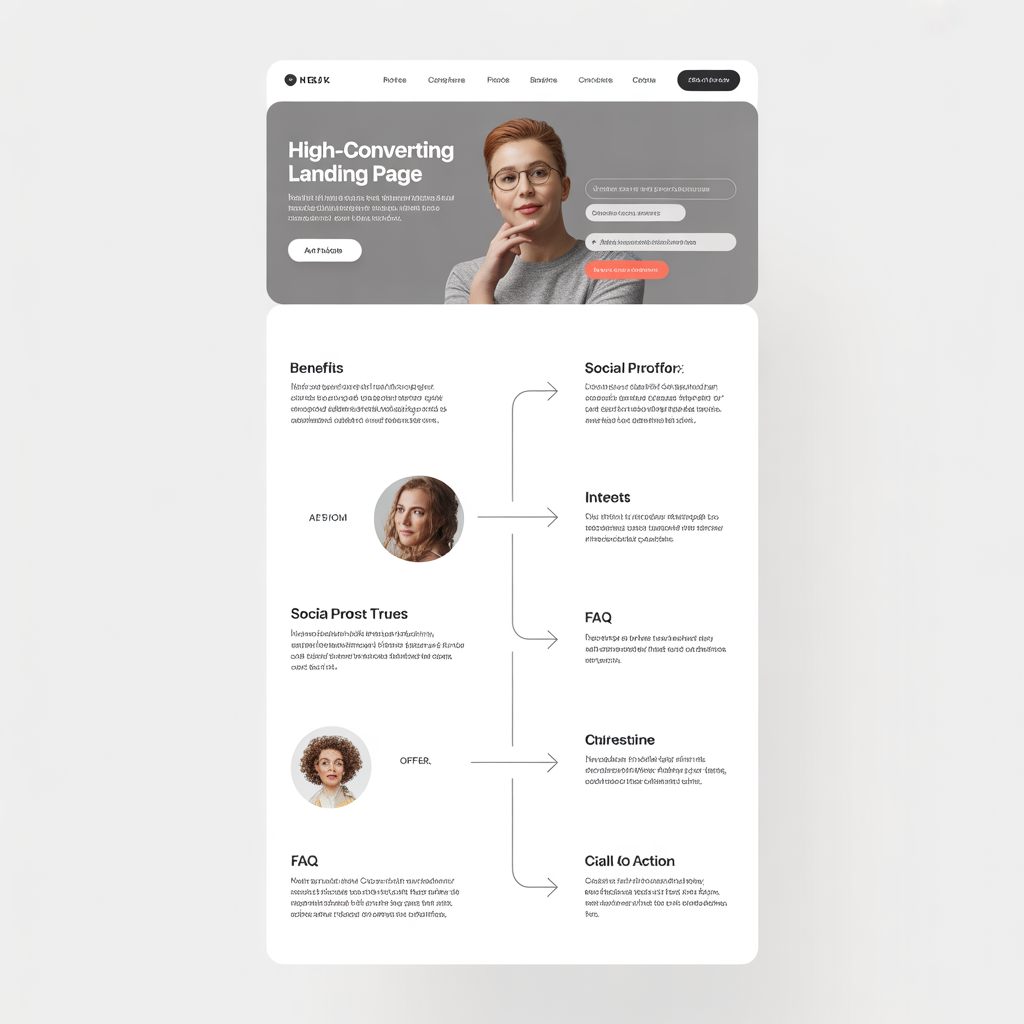 estructura de landing page optimizada para conversiones CRO